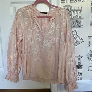 Love Sam blush floral blouse